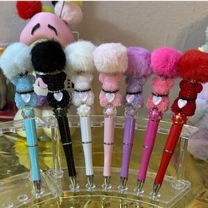Pom Pom Bear Pen handcrafted 🆕